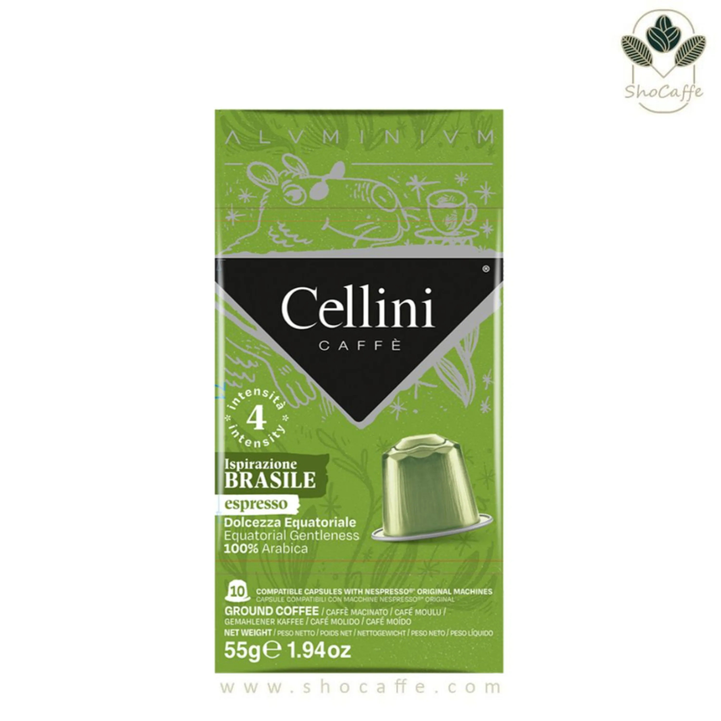 کپسول قهوه نسپرسو چلینی برزیل Cellini Berasile
